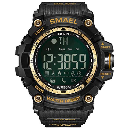 Chansted Reloj Inteligente SMAEL 1617B con Bluetooth, Digital, Deportivo, para Hombre