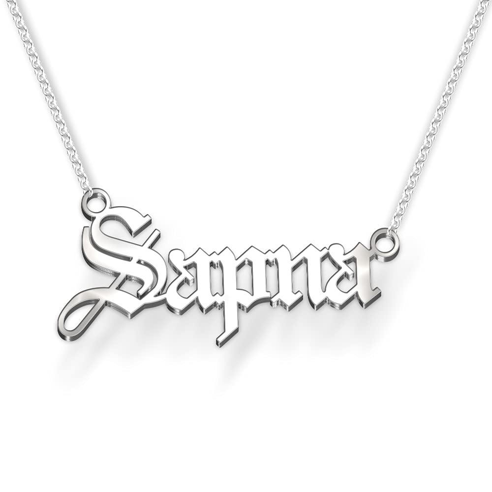 DREAMRAX Sapna Name Necklace in Silver Polish – English Block Font, Personalized Jewelry for Women, Anti-Tarnish & Splash Proof, Custom Gift, Stylish & Modern Design, Best for Everyday Wear (B09D9NWFS3) Amazon Price History, Amazon Price Tracker