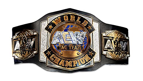 All Elite Wrestling AEW World Tag Team Championship Belt - Authentic Design AEW Role-Play, Wear, and Display Belt
