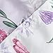 OHS Cot Duvet and Pillow Set, Ballerina Print Toddler Bed Duvet with Pillowcase Super Soft Comfy Girls Bedding Reversible Cot Bed Bedding Set for Kids, White/Purple