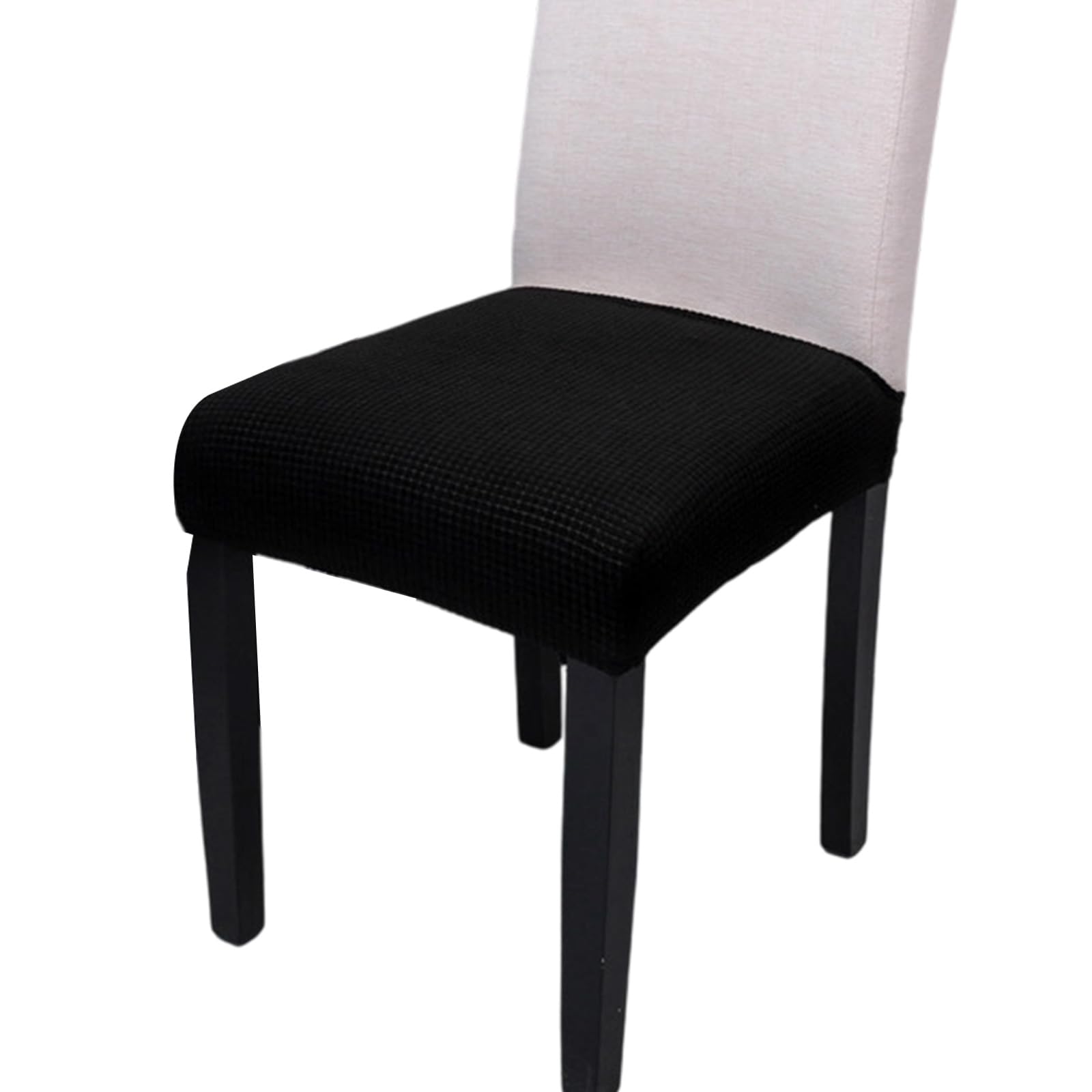 Kalttoy Black Spill Proof Elastics Dining Chair Cover With Quick Installation Stretchable Polyester Slipcovers For Household Use Easy Installion Restaurant Chair Protectors