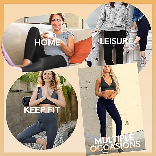 Image of TNNZEET Capri Leggings for Women - Tummy Control High Waisted Soft Yoga Pants for Gym Workout