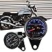 KIMISS 12V Universal Motorcycle Odometer,LED BacklightMotorcycle Dual Odometer Speedometer Gauge Kit Cafe Racer Motorcycle Speedometer mph