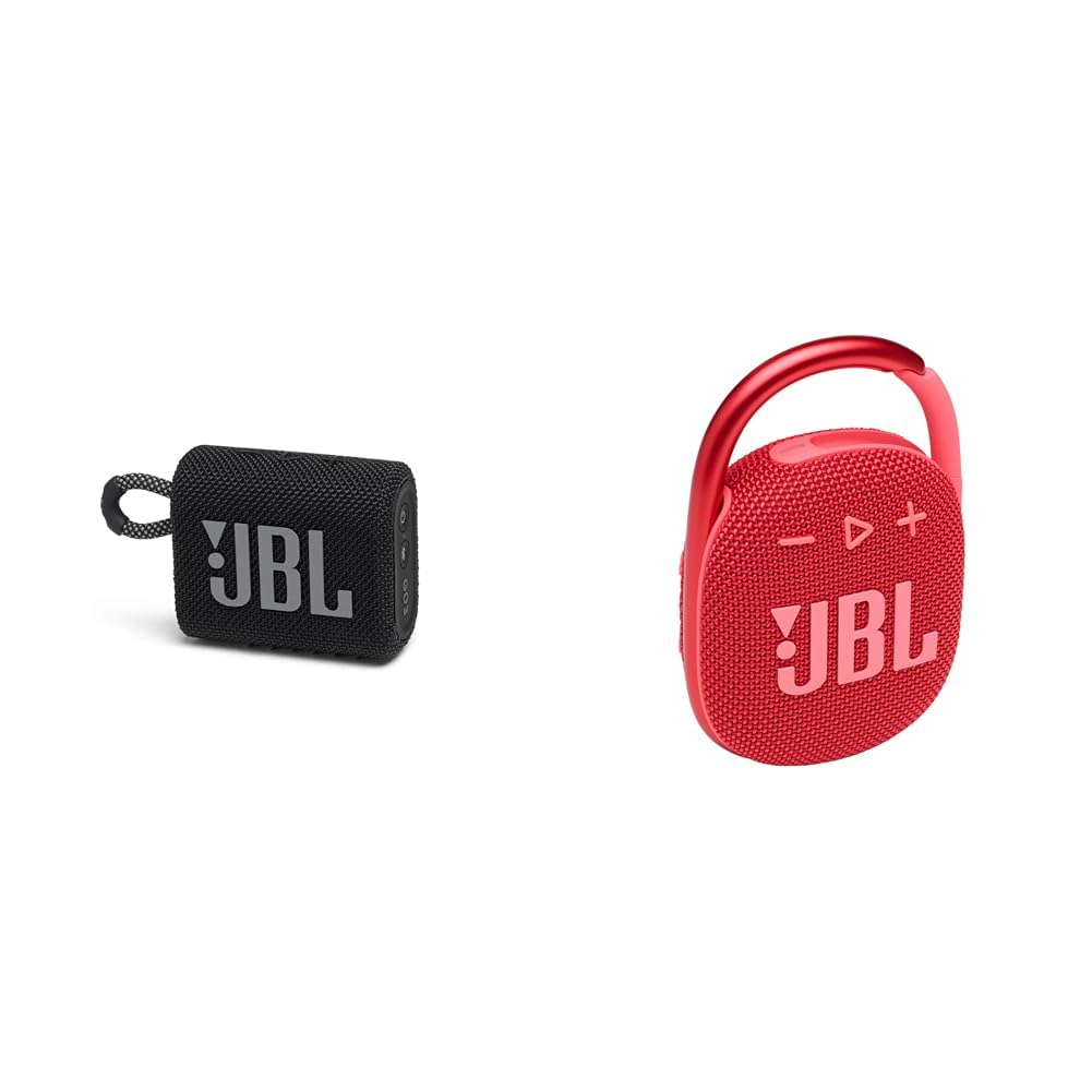 JBL Go 3, Wireless Ultra Portable Bluetooth Speaker, Pro Sound, Vibrant Colors with Rugged Fabric De