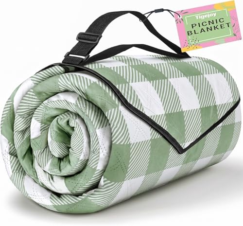TigeJoy Extra Large Picnic Blanket Waterproof Foldable...