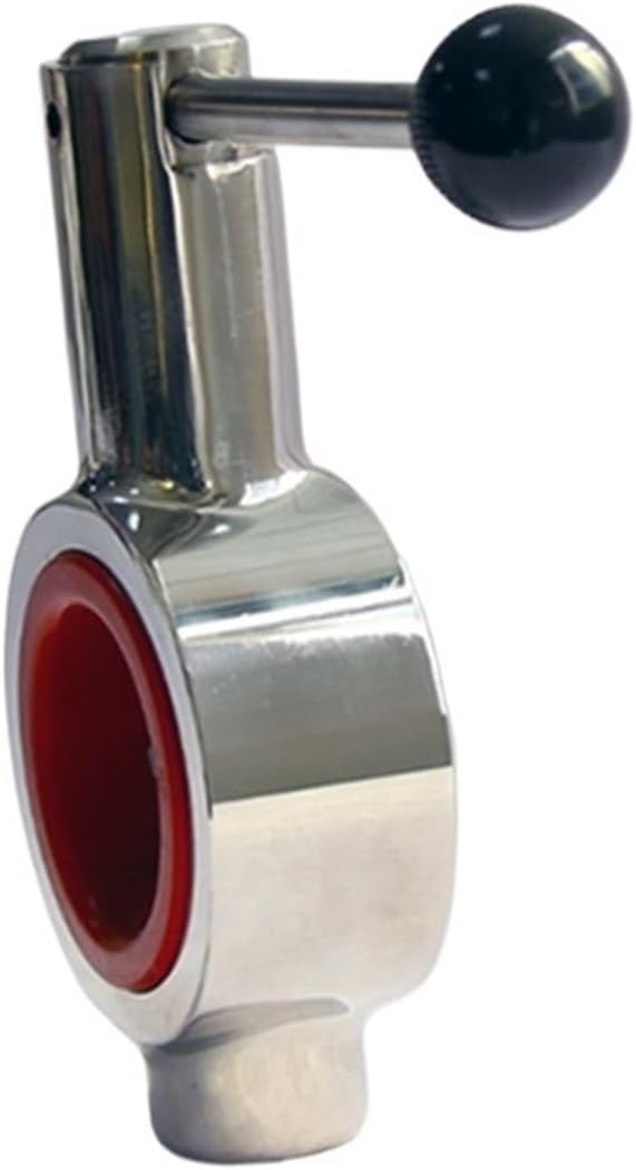 Wafer Butterfly Valve, Stainless Steel Homebrewing Butterfly Valve, DN25, DN32, DN40, DN50, DN65, DN80,DN100,DN125 SS304(DN25)