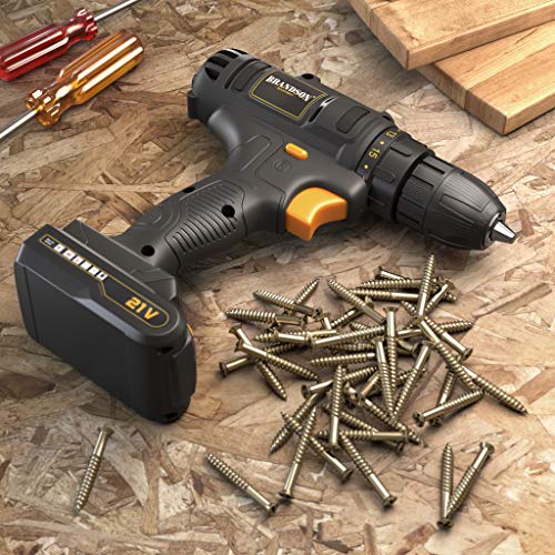 Brandson - 21 V Akkuschrauber - Akku Bohrschrauber - 21 V Lithium-Ionen Akku, 2 Geschwindigkeitsstufen, 32 Nm Drehmoment… – Bild 7