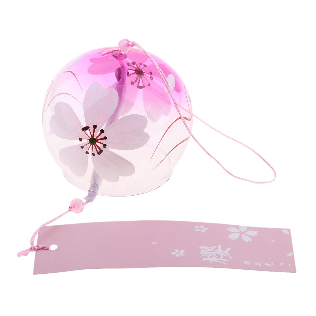Japanese Style Glass Windchime Hanging Blessing Bells Home Wind Chimes 14,Type 14