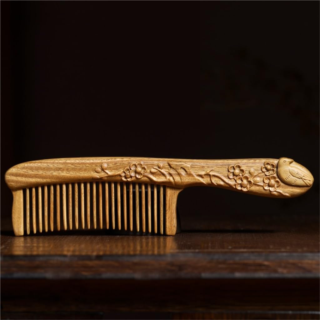 Peine Para Peinar Peine especial de pelo largo for mujer, peine for ducha de baño, peine rizador de madera maciza con mango Peine Para El Cabello