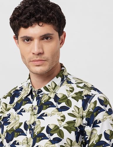 Image of Pepe Jeans Men's Casual Shirt | Trendy Printed Shirt for Men| Regular Fit | Full Sleeve | Available in Plus Size, Cotton
