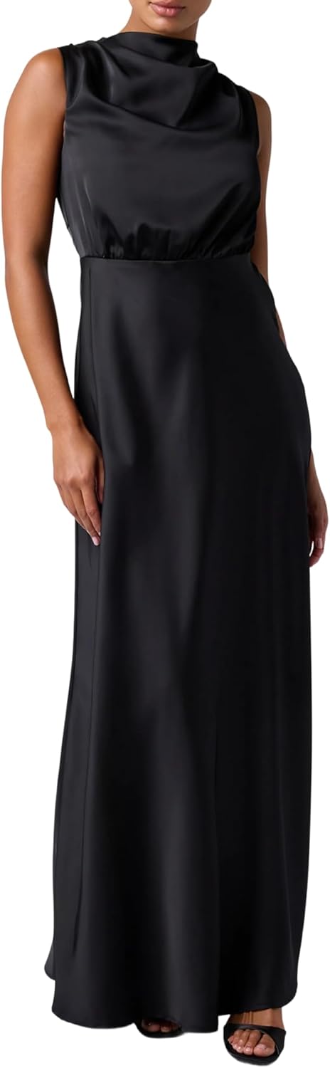 Lulus Womens Ada Satin Maxi Dress