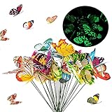 schmetterlinge deko selber machen Mehrzweck Anwendung & Handgemachtes DIY:Der Stab dieser Gegenstände kann direkt in das Gras oder in die Vase eingesetzt werden, sodass sie für Blumen dekorationen, Garten dekorationen, skurriles Kunsthandwerk,Topfpflanzenornamente usw. verwendet werden können.Sie können den Schmetterling auch von Hand entfernen und an die Wand, den Schalter oder sogar ein Tagebuch kleben, das sich in eine schöne und praktische Dekoration verwandeln lässt.