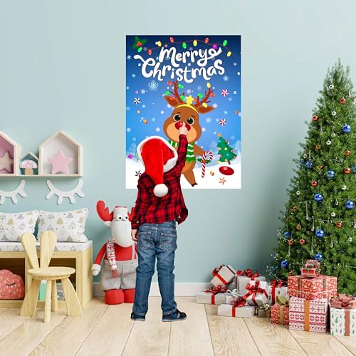 Pinthenoseonthereindeerchristmaspartygamesforkidsxmasactivitiesholidaypartygamewith24pcsnosestickerspinthetailchristmaspartyfavorssuppliesforadults Urban Country Home Decor Pin the nose on the reindeer christmas party games for kids xmas activities holiday party game with 24pcs nose stickers pin the tail christmas party favors supplies for adults urban country home decor