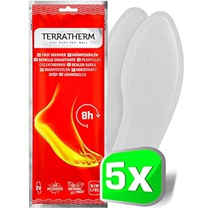 Soletta Termica per i Piedi – 5, 10 o 30 Paia – Scaldapiedi USA e Getta, 100% Calore Naturale, Solette Termiche per 8 Ore di Calore per i Piedi, Solette riscaldanti per Scarpe