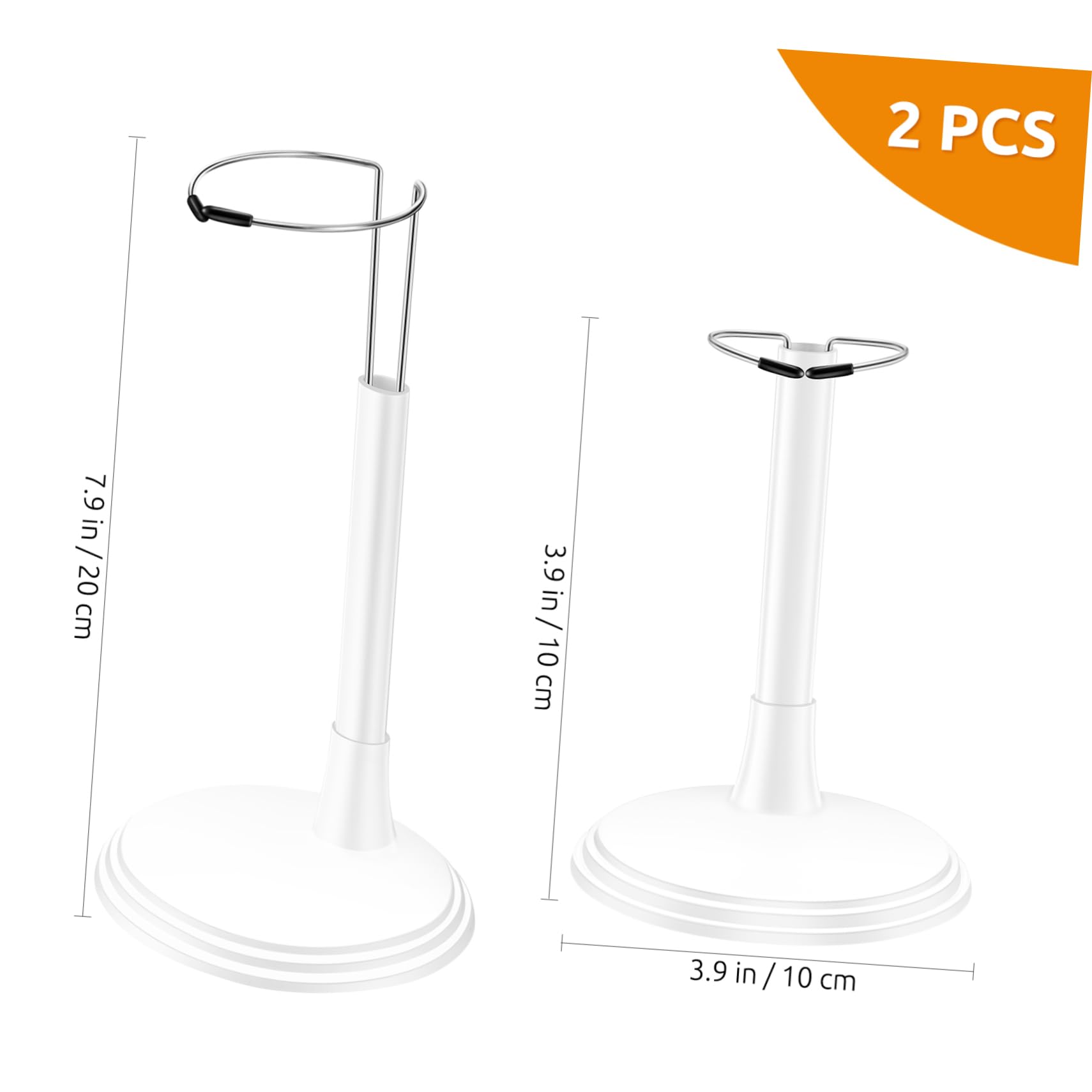 Toddmomy 2 Pcs Doll Holder Frame Rack Doll Bracket Fashion Descendants Toys Display Stand Figure Doll Stand Doll Stands for 8 Inch Dolls Doll Stand Display Holder Puppet White Base Storage - Image 3