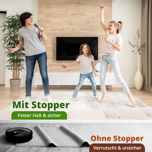 SOLAVIVA Teppichstopper Anti-Rutsch Pads für Teppiche, selbsthaftend, waschbar, rückstandsfrei, wiederverwendbar – Rutschstopper für Teppichecken auf Parkett, Laminat und Fliesen.