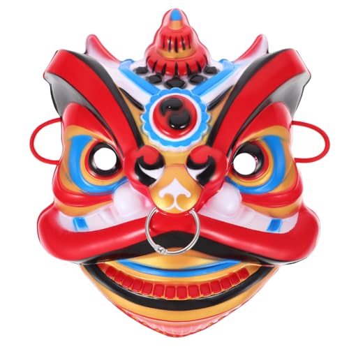 ifundom Masque de Danse du Lion Chinois Traditionnel en 3D, Accessoire de Déguisement Réaliste...