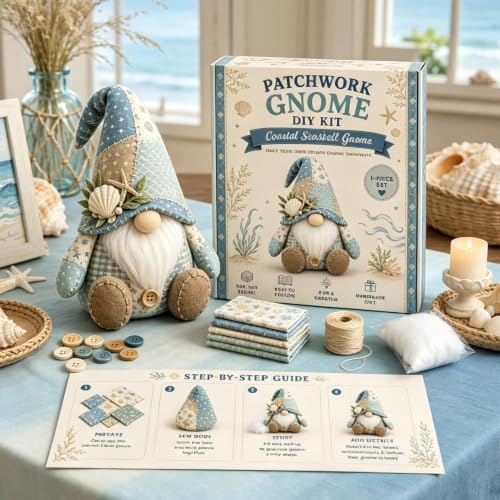 Kit de gnomo de patchworks como regalo creativo de costura 7