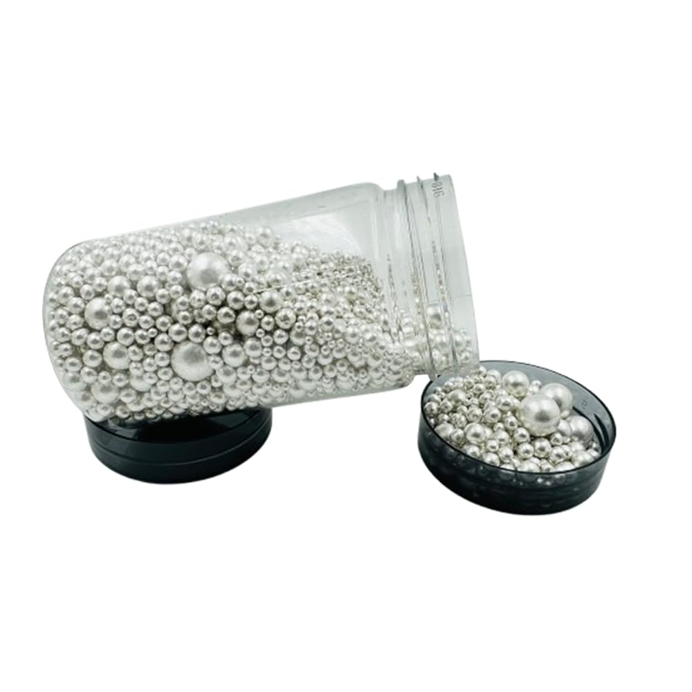 Bakers Mania Silver Metallic Balls 5 mm | Christmas Sprinkles | Frozen| Birthday Celebration Sprinkles for Cakes & Cupcakes Decoration (150 gm)