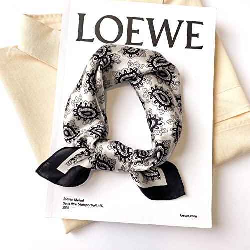 Scarves Woman's gift Thanksgiving Gift Christmas gift 秋季新款真丝丝巾 时尚小方巾 印花多功能桑蚕丝丝巾2