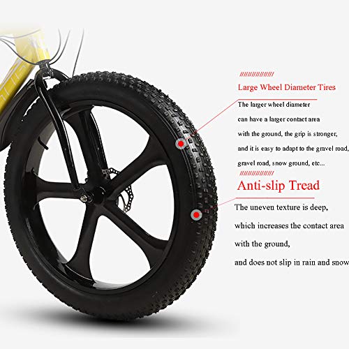 Topyl Mountain Bikes,26 Inch Fat Tire Hardtail Mountain Bike,Dual Suspension Frame And Suspension Fork All Terrain Mountain Bicycle White 3 Spoke 26",21-Speed #TOP5