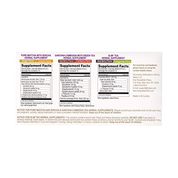 Hyleys 14 Day Weight Loss Tea - 42 Tea Bags (1 Pack), Detox Tea for Cleanse (100% Natural, Sugar Free, Gluten Free and Non-GMO)