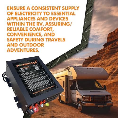 Image of PowerMax PM3-100LK 110V to 12V DV Power Supply Converter Charger for RV 100 Amp -Grade Voltage Converter Modified SINE Wave Inverter