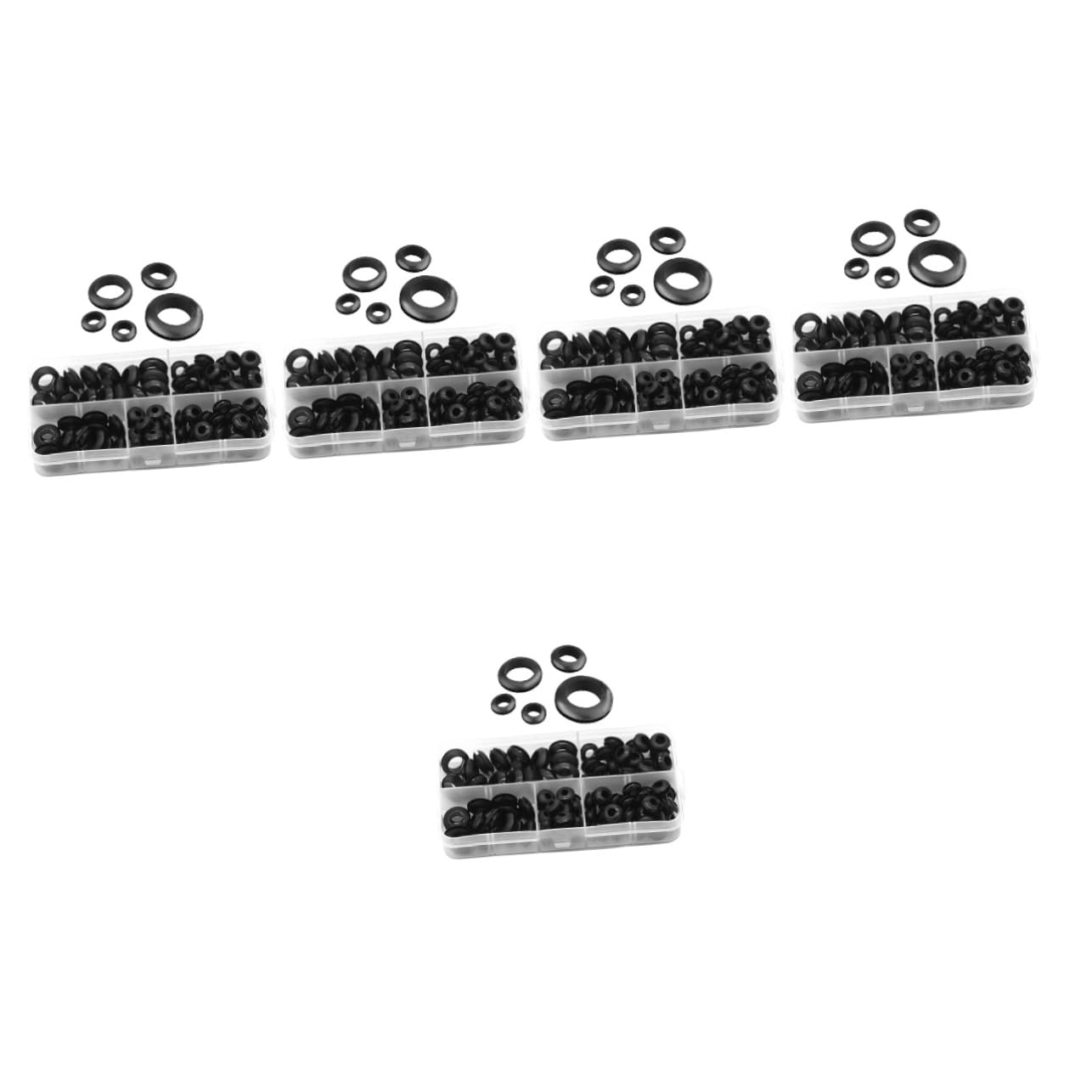 Operitacx 5 Set Gommino Buco Isolamento Passacavi Per Fori Cavo Filo Fermelli Da Cablaggio Passacavi Elettrici Kit Di Annegelli Tappo Del Foro Gomma Da Cancellare Nero 105 Pezzi*5