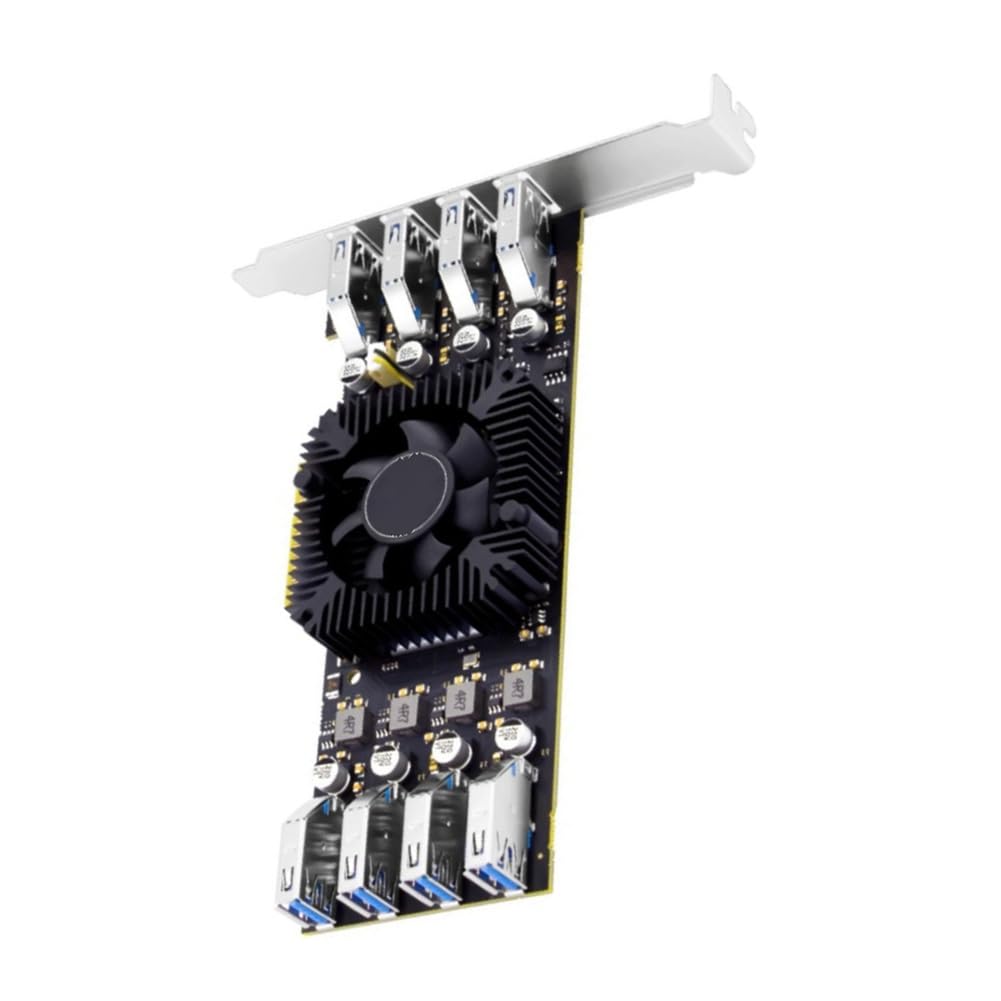 Adattatore PCI Express USB3.2 PCI-e A Scheda di Espansione USB 3.2 A 8 Porte Scheda Controller PCIe X4 USB3.0 A 4 Canali per Fotocamera