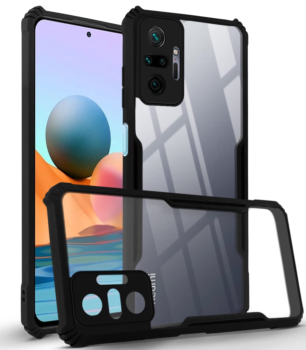 Jkobi Back Cover Case for Xiaomi Mi Redmi Note 10 Pro | 10 Pro Max (Crystal Glass Back | Camera Protection | Professional Black) (B0B5GMN73D) Amazon Price History, Amazon Price Tracker