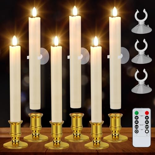 Bougies de Noël pour fenêtre à piles pour décorer sans risque d'incendie ni coulure de cire
