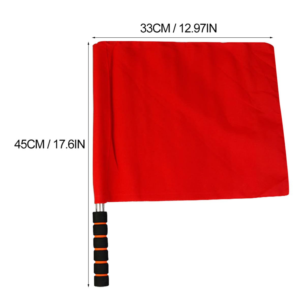 Amosfun Drapeaux D’arbitre de Football 4 Pcs en Tissu Imperméable Tiges en Acier Inoxydable Antirouille et Poignées en Mousse Confortables – Drapeaux de Signalisation Portatifs pour