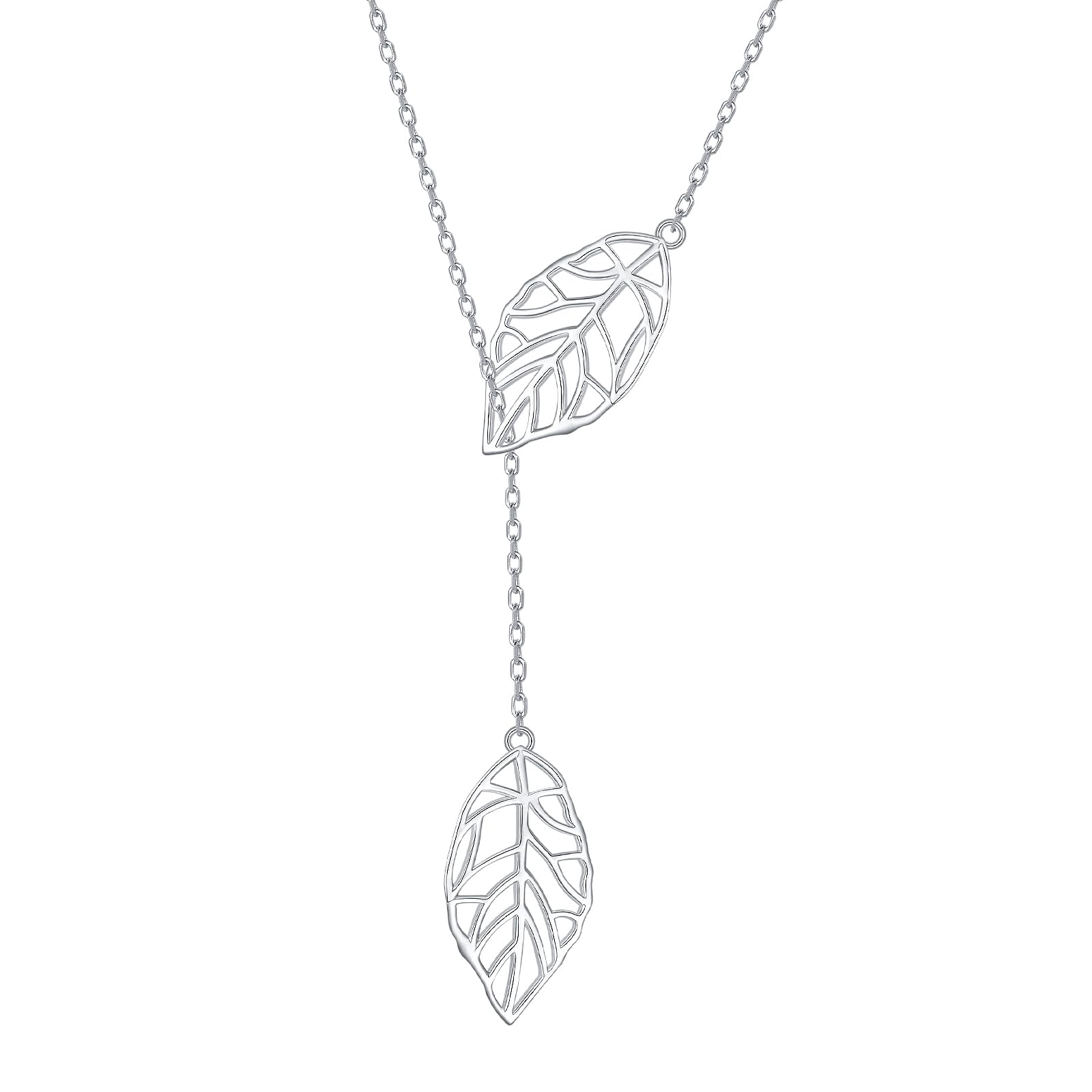 Long Necklace Sterling Silver Larait Bar Y Lariat Long Chain Drop Adjustable Necklace Gift for Her, 30"