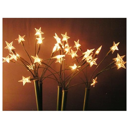 5x LED Leuchtstäbe 30 LED´s Warmweiß 44cm Sterne Sternenstäbe