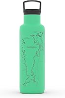 Vista 20 de Well Told Botella de agua aislada con mapa de Washington DC grabado, botella de acero inoxidable grabada (21 onzas, blanco) botella aislada de mapa