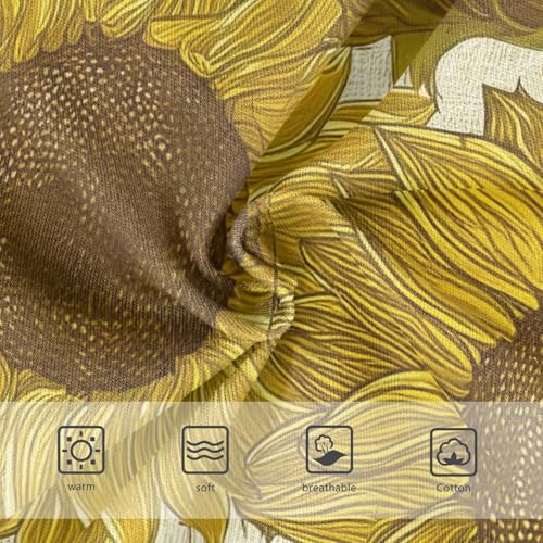 Vintage Sunflowers Yellow Brown Beige Girls Underwear Toddler 2t Cotton Panties for Girl Colorful Briefs Undies Kids3