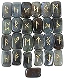 Crocon Labradorite Rectangle Rune Set