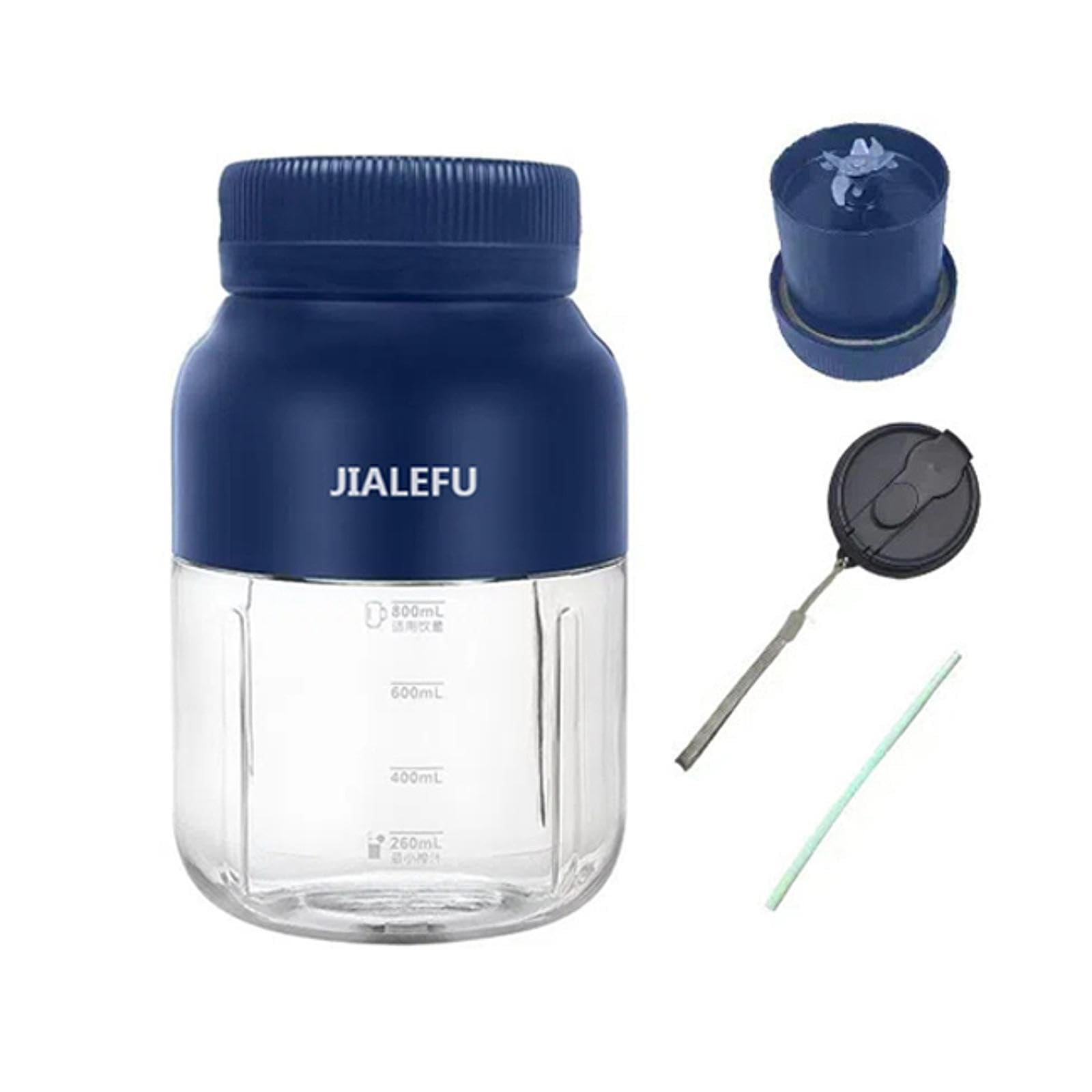 Fenteer Portable, Mixeur, Shakes, Smoothies, électrique, 1 300 ML, pour Activités de Plein Air, Entraînement, Bleu Royal