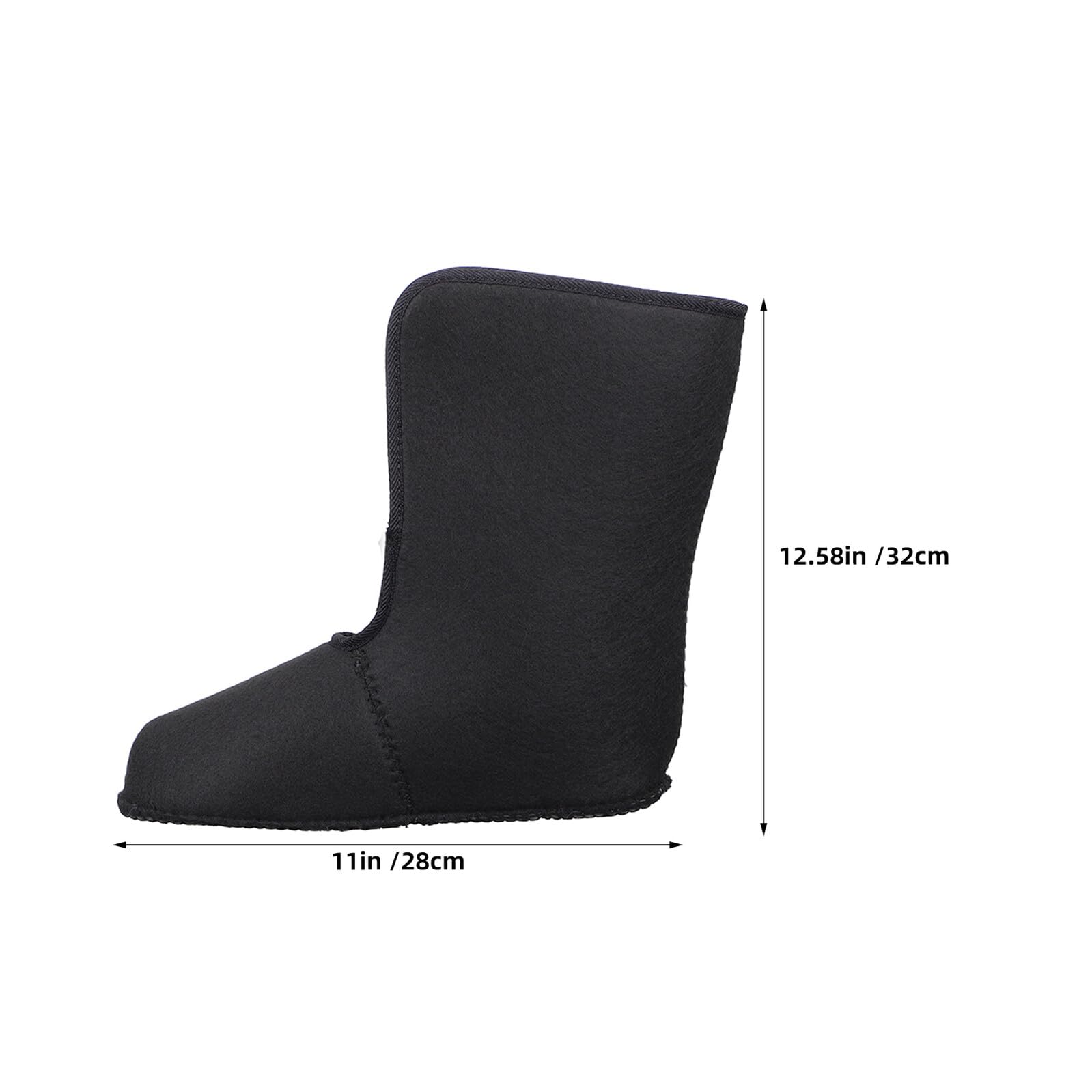 Mikinona Doublure de de Neige Chaude doublures de Bottes de Neige Black
