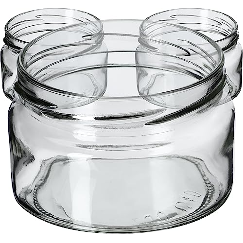 KADAX 50er Set Marmeladengläser 250ml TO82, Einmachgläser Vorratsgläser Mason Jar mit Schraubdeckel, Luftdichte Schraubgläser… – Ansicht 1