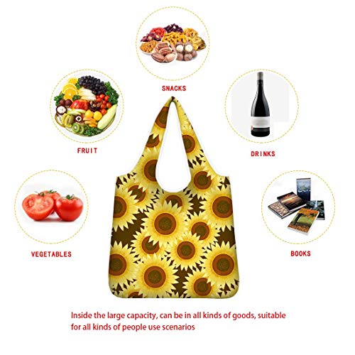 chaqlin Large Capacity Umweltfreundliche Einkaufstasche Dackel Blumenmuster Faltbare Wiederverwendbare Einkaufstüten Outdoor Camping Picknick Lunchbeutel Lebensmittel Aufbewahrungsbeutel