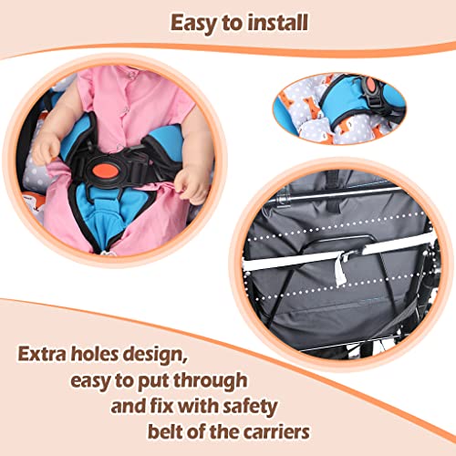 KAKIBLIN Infant Car Seat Insert, Baby Stroller Liner Head and Body Support, Baby Car Seat Cushion, car seat Head Support babyNeck Support Cushion for Toddler