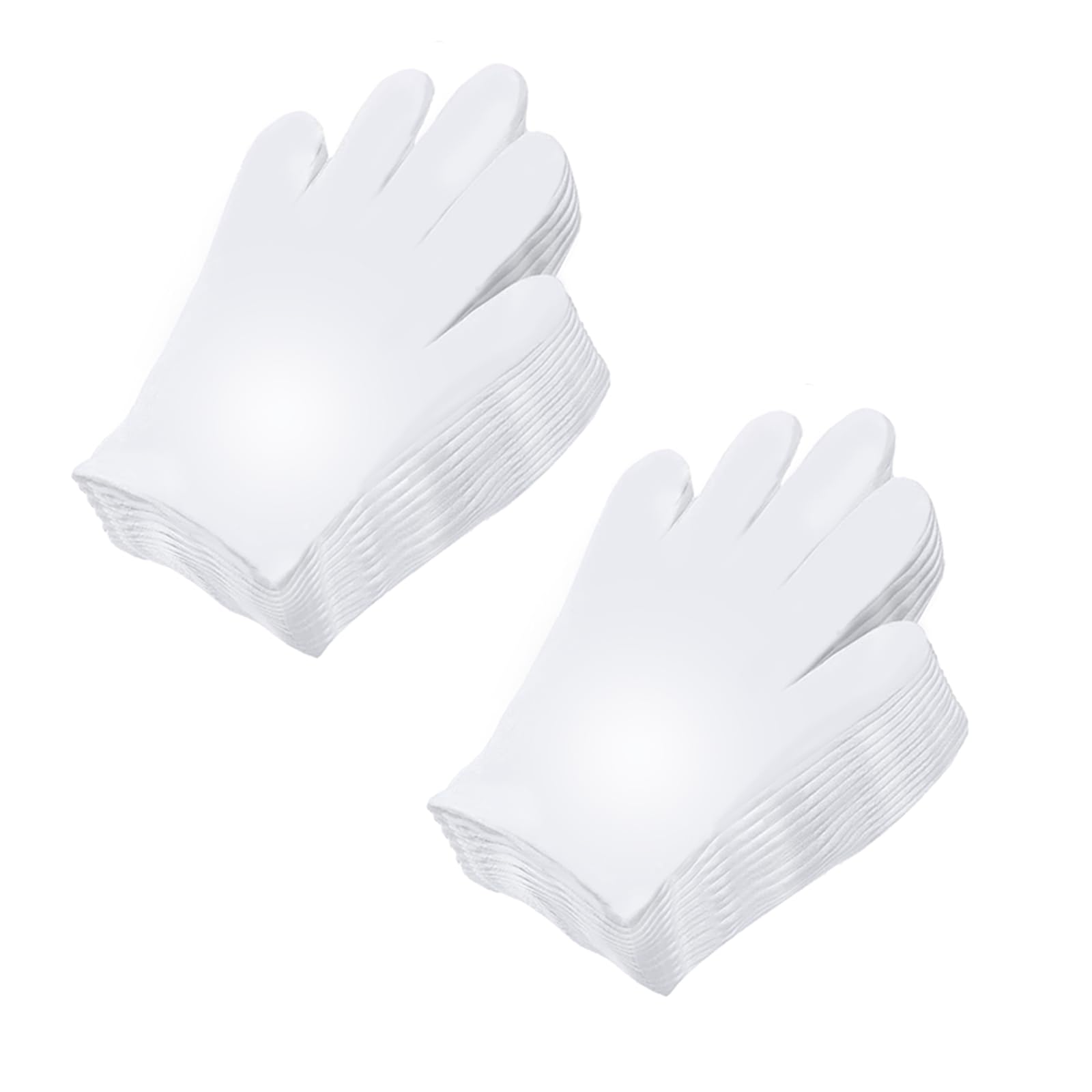 Plus Size White Cotton Glove, 4 Pairs Cotton Moisturizing Gloves for Eczema & Dry Hands, Breathable Spa Treatment Gloves for Large Hands (XL) Glove-4 Pairs-XL