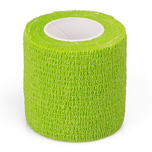 Fixierbinde | elastischer Fixierverband | kohäsive (selbsthaftende) elastische Binde | Breite: 5,0 cm | Farbe: grün | 6 Stück