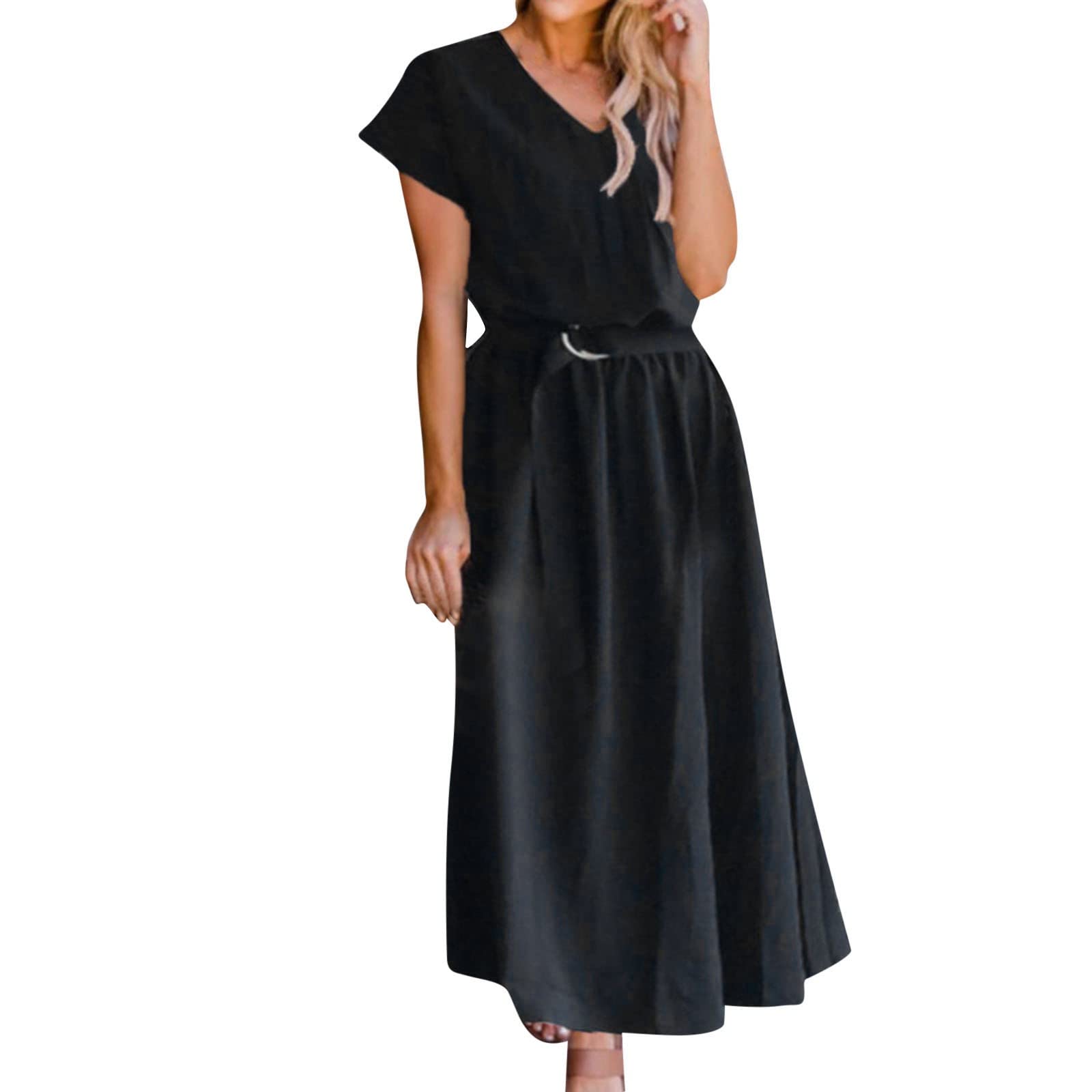 Robe d'été légère col V ajustable pour valoriser la taille - 8