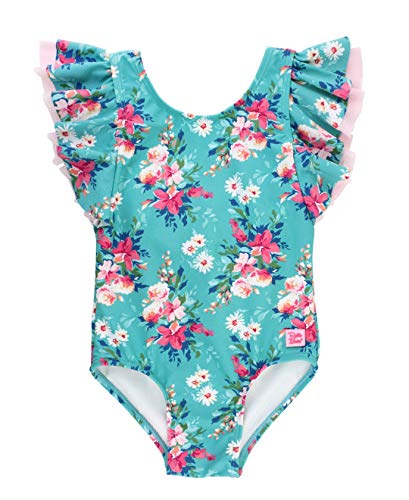 Image of RuffleButts Baby /Toddler Girls Ruffle Strap One Piece Swimsuit w /UPF 50+ Sun Protection