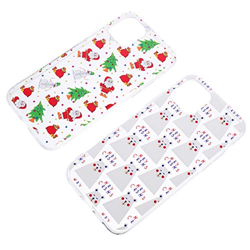 ULTECHNOVO Natal Telefone Shell Tpu Clear Xmas Tree Santa Cartoon Capa Protetora de Telefone CompatÃ