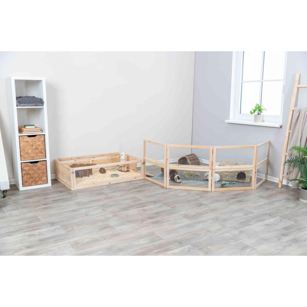 TRIXIE Enceinte d'intérieur pour cochons d'Inde, 4 éléments de 60 × 30 cm chacun