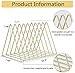 VOSTOR Files Folder Stand Desktop File Organizer, Copper Wire Book Shelf Magazine Rack, 9 Slot File Sorter Eye-catching Decoration for Indoor Office Home, Photography Props (Gold 2 Pcs)