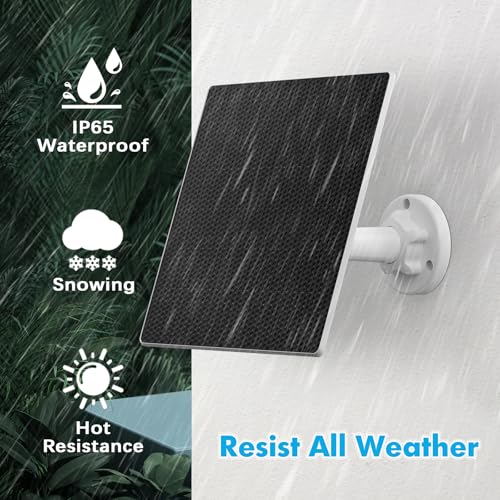 5W Solar Panel for Security Camera with USB Port - IP65 Waterproof (1 Pack)